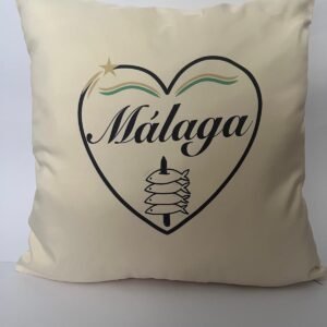 Cojín 'Sueña en grande y vuela Malaga'